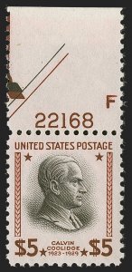 MOMEN: US STAMPS #834a RED BROWN & BLACK MINT OG NH VF 2 PF CERTS LOT #93017