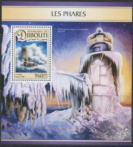 DJIBOUTI  2016 LIGHTHOUSES  SOUVENIR SHEET MINT NH