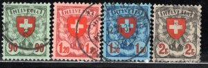 Switzerland Scott # 200 - 203, used