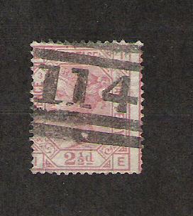 Great Britain Scott #66 Used 2 1/2p Victoria Plate 3 2018 CV $135.00