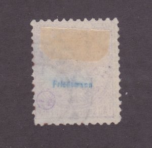 SAMOA  #19 perf 12 1/2 usual off centre example, owner handstamp on reverse