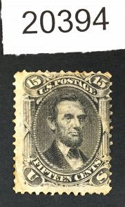 MOMEN: US STAMPS # 98 MINT OG H STAINED $4,250 LOT # 20394