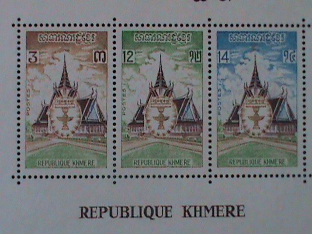 ​CAMBODIA-PAGODAS-MNH S/S-VF WE SHIP TO WORLDWIDE & COMBINED SHIPPING COST