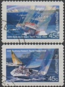 Australia 1994 SG1493-1494 Sydney Hobart Yacht Race diecut set FU