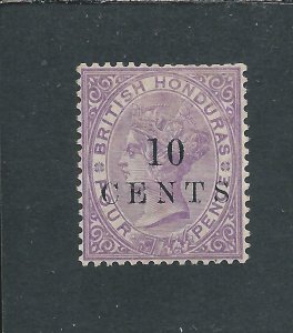 BRITISH HONDURAS 1888 10c on 4d MAUVE MM SG 28 CAT £70