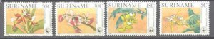 Suriname 743-46 MNH Orchids/WWF-86 SCV49.50