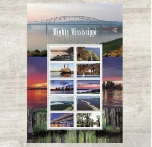 Mighty Mississippi Forever stamps 10 sheets total 100pcs