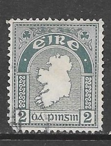 Ireland 68: 2p Map of Ireland, used, F-VF