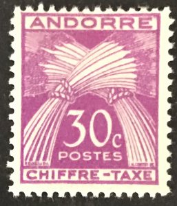 Andorra(FR) 1943-46 #J22, Unused/MH, CV $.90