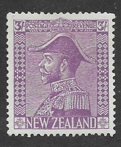 New Zealand # 183 George V as Admiral, 3sh 1926 (1) Unused VF