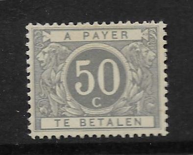 BELGIUM, J16, GUM DAMAGE, HINGED , POSTAGE DUE STAMPS