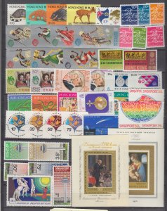 Z5025 JL stamps worldwide mnh lot with sets with hong kong singapore and more