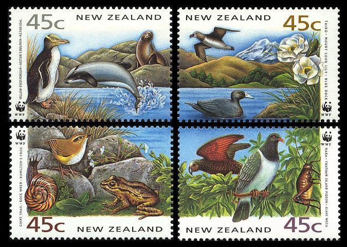 New Zealand WWF Birds 4v SG#1736/39 SC#1162 a-d MI#1290-93