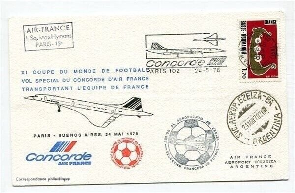 D21903 Concorde Aviation Air France 1978 Airmail Post Card France