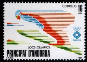 Andorra  (Spanish) Scott 160 MNH**Winter Olympics stamp 1984