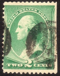 1887, US 2c, Washington, Used, Sc 213