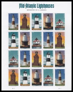 US 5625c Mid-Atlantic Lighthouses imperf NDC sheet 20 MNH 2021