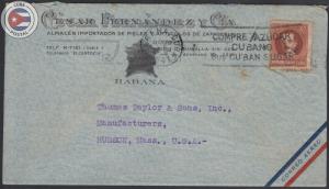 Cuba 1947 Hide Importers Fernandez y Cia Cover | CU13132