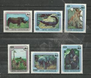 Central African Republic Scott catalogue #323-328 Unused Hinged