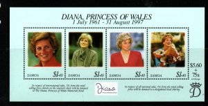 SAMOA SGMS1028 1998 DIANA PRINCESS OF WALES  MNH