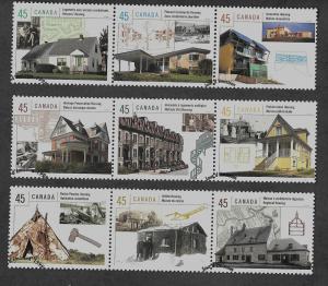 Canada 1998, Housing in Canada Used set # 1755a-i