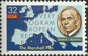 # 3141 MINT NEVER HINGED MARSHALL PLAN 50TH ANNIV.