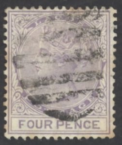 Lagos Sc# 23 Used 1882-1902 4p violet Queen Victoria