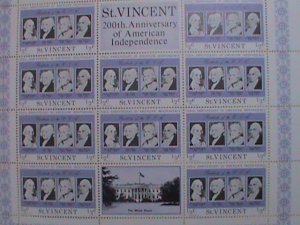 ST.VINCENT STAMP: 1975 200TH ANNIV: AMERICAN INDEPENDENCE-MNH-STAMP FULL  SHEET