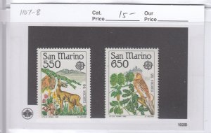 San Marino 1107-8 Europa Nature protection mnh