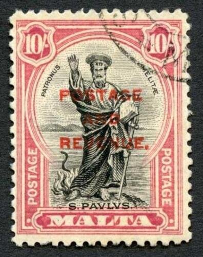 Malta SG192 10/- inscribed Postage Postage Cat 100 pounds 