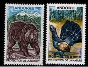 Andorra (French ) Scott 203-204 MNH** Wildlife set 1971
