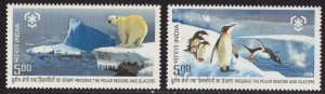 Thematic stamps INDIA 2009 POLAR PRESERVE 2v mint