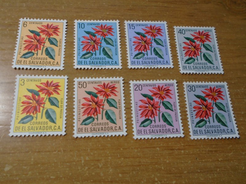 Flowers :  El Salvador  #  714-17/C188-91  MNH