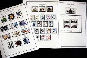 COLOR PRINTED GERMANY BERLIN 1948-1990 STAMP ALBUM PAGES (76 illustrated pages)