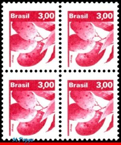 1659 BRAZIL 1982 - ECONOMIC RESOURCES, MANGOES, FRUITS, PLANTS RHM 603 BLOCK MNH