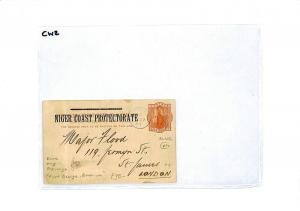 NIGER COAST PROTECTORATE Fort George Stationery [samwells-covers] 1899 CW2