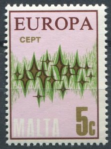 Malta Sc#452 MNH, 5c pnk & multi, Europa (C.E.P.T.) 1972 - Stars (1972)