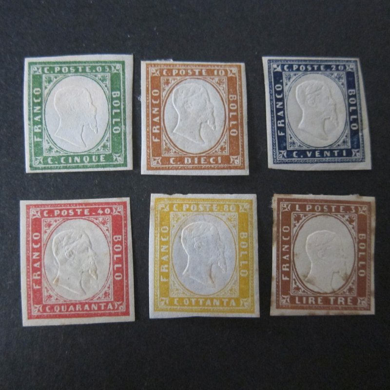 Italy Sardinia 1855 Sc 10-15 set MNH