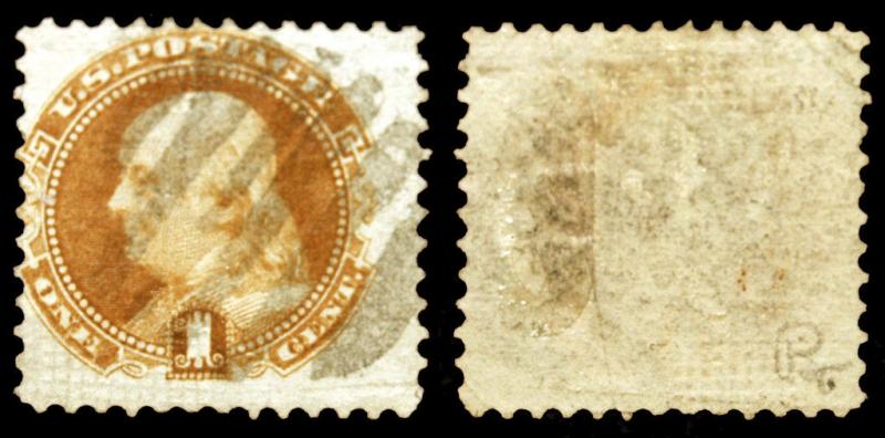 Classic #112 1c Buff 1869 Used :::Split Grill::: Scarce