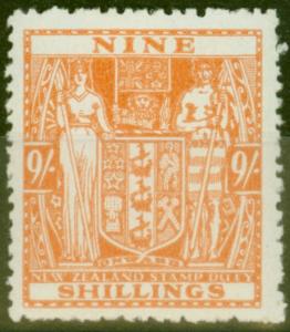 New Zealand 1946 9s Brown-Orange SGF200 V.F MNH