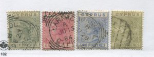 Cyprus QV  1882 various values to 4 piastres used