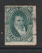 1878 Argentina - Sc 35 - used VF - 1 single - Belgrano