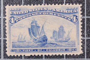 Scott 233 - 4 Cents Columbian - MNH - Nice Stamp - SCV - $150.00