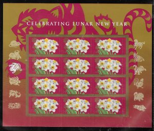 US #4435 2010 CHINESE NEW YEAR- PANE OF 12 44C SELF-ADHESIVE STAMPS - MINT NH