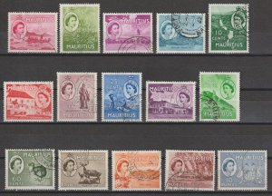 MAURITIUS 1953/58 SG 293/306 USED