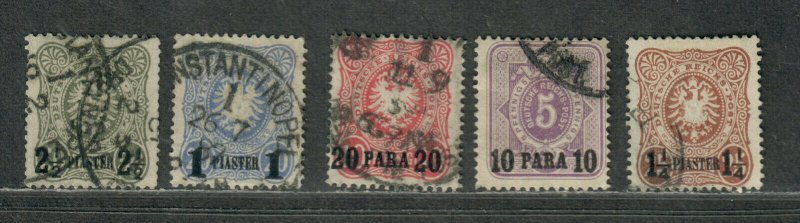 German Offices In Turkey Sc#1-6 Used/F-VF, Missing #4, Cv. $512.50