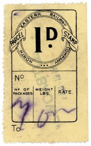 (I.B) North Eastern Railway : Parcel Stamp 1d (Newcastle)