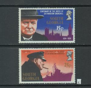 XG-Z879 SOUTH GEORGIA - Churchill, 1974 Birth Centenary MNH Set