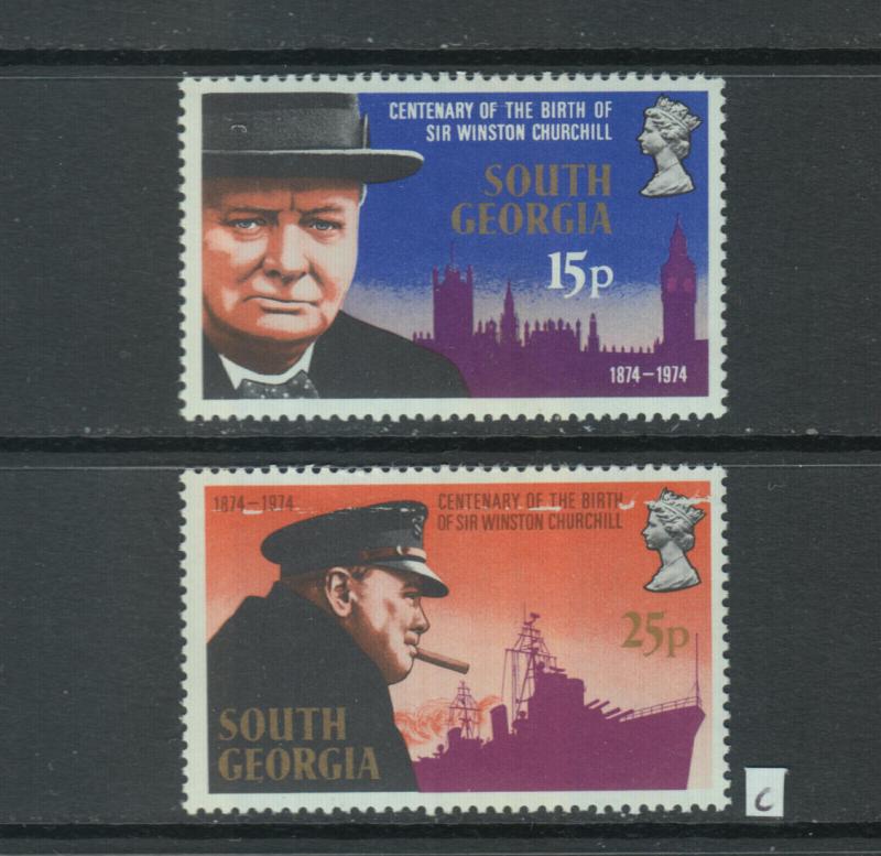 XG-Z879 SOUTH GEORGIA - Churchill, 1974 Birth Centenary MNH Set