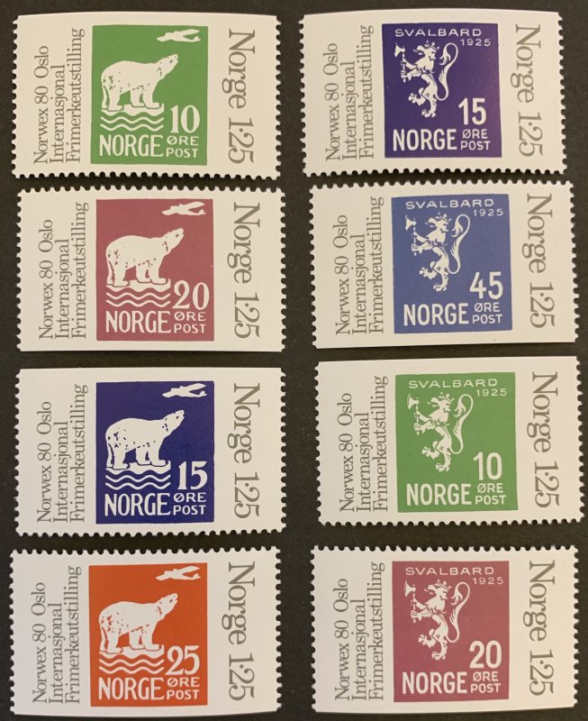 Norway 1978 #733a-h MNH. Expo, stamp on stamp